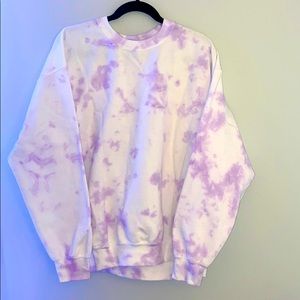 Violet Handmade Tie-Dye Crew Neck Sweatshirt